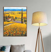 Paint-by-Numbers Sunflower Plantations